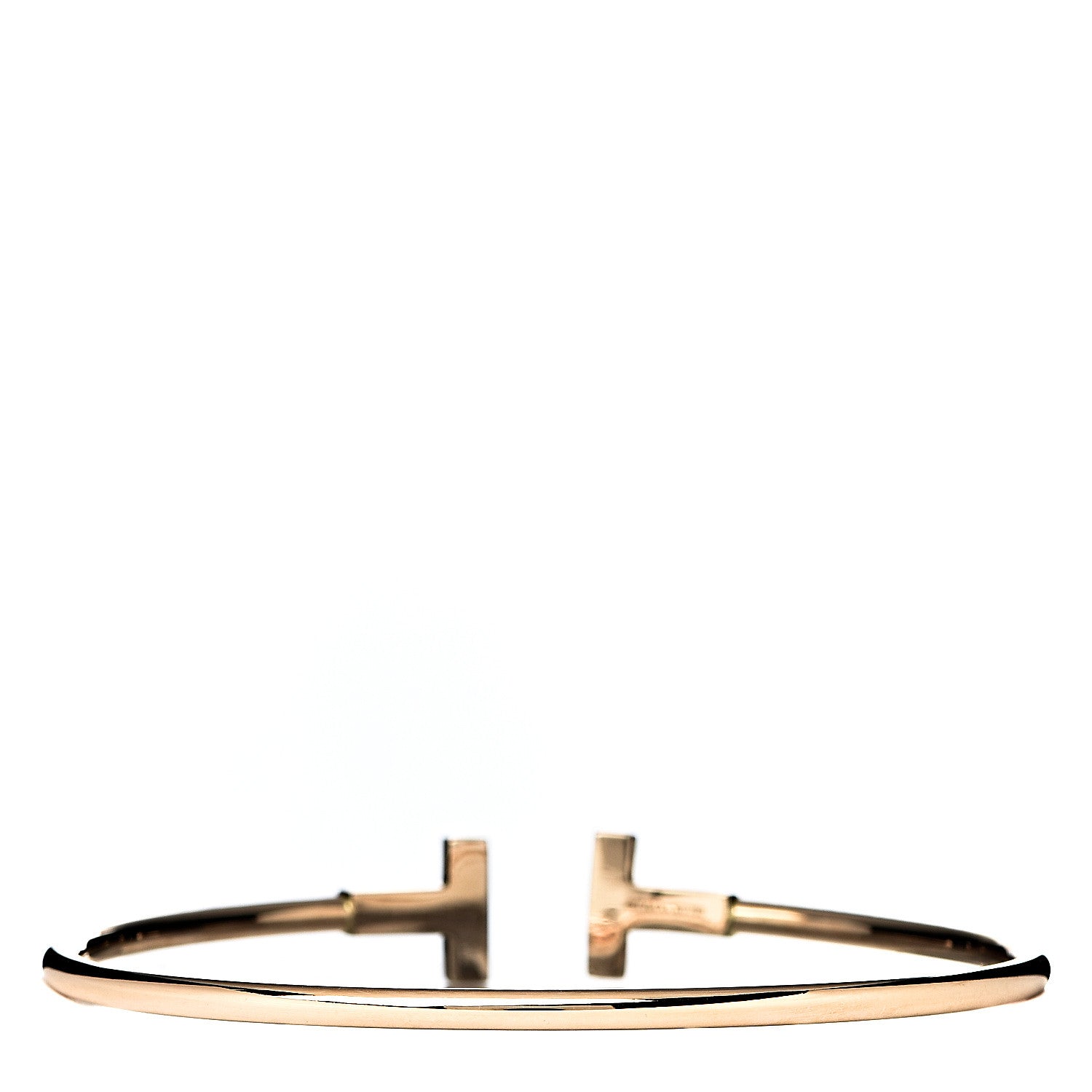 Tiffany 18K Rose Gold T Wire Bracelet 3 of 4