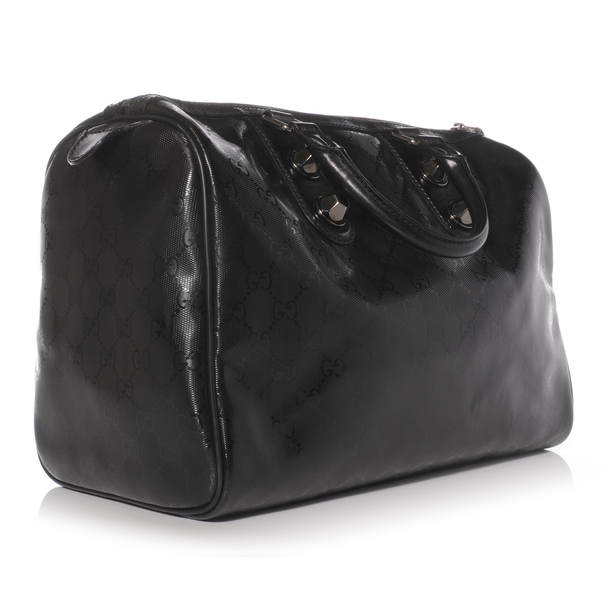 Gucci Imprime Monogram Medium Joy Stud Boston Black 3 of 9