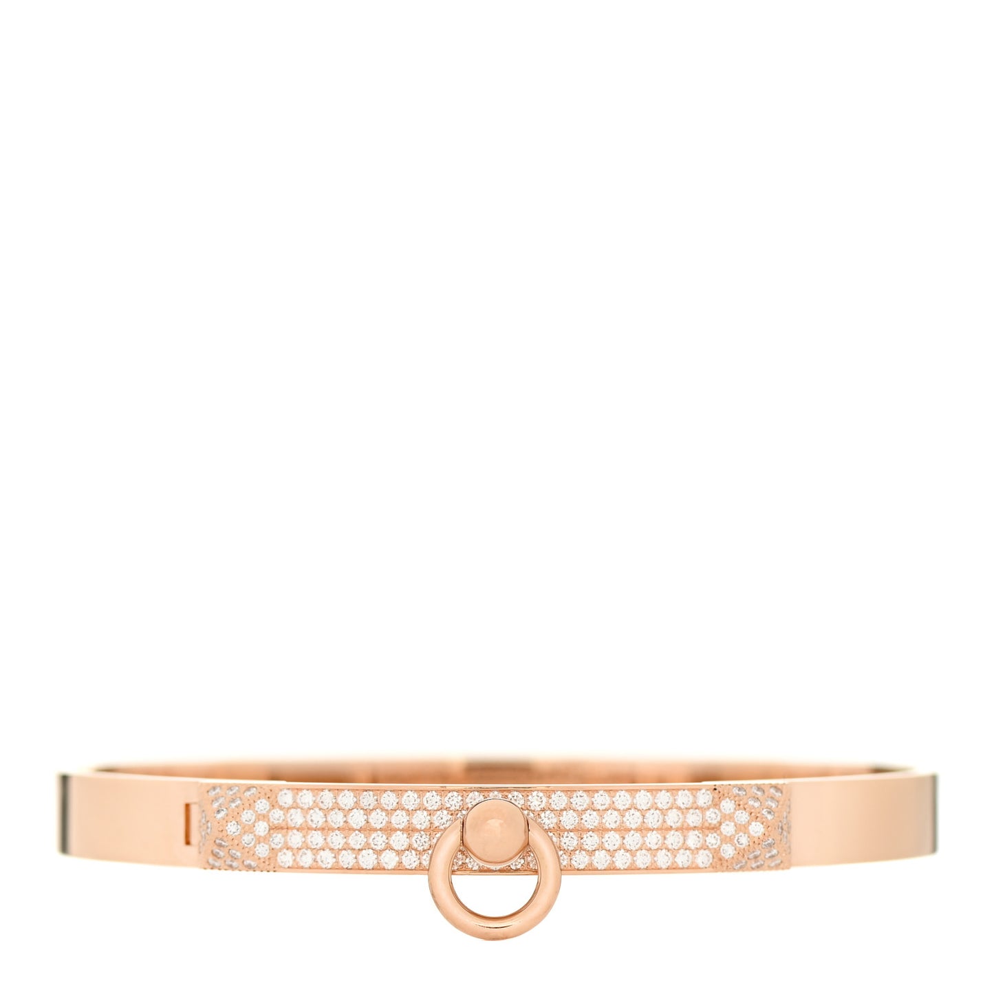 18K Rose Gold Diamond PM Collier De Chien Pave Bracelet ST