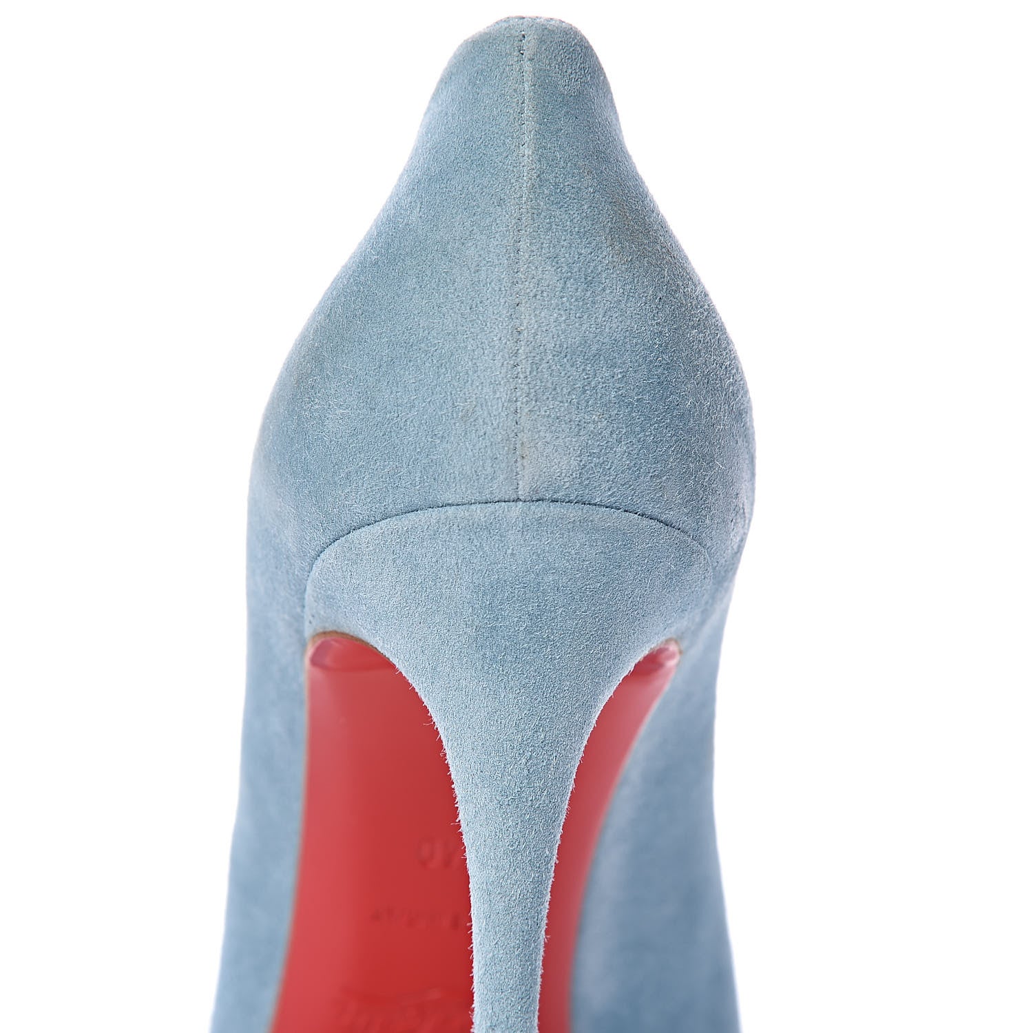 Christian Louboutin Veau Velours Pigalle Follies 100 Pumps 40 Celeste 15 of 19