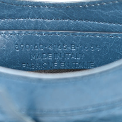 Balenciaga Chevre Gold Metallic Edge Hardware Mini City Blue Profond 7 of 12