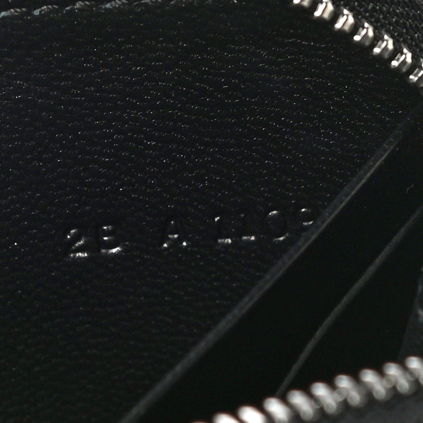 Calfskin Logo Print Mini Zip Wallet Black