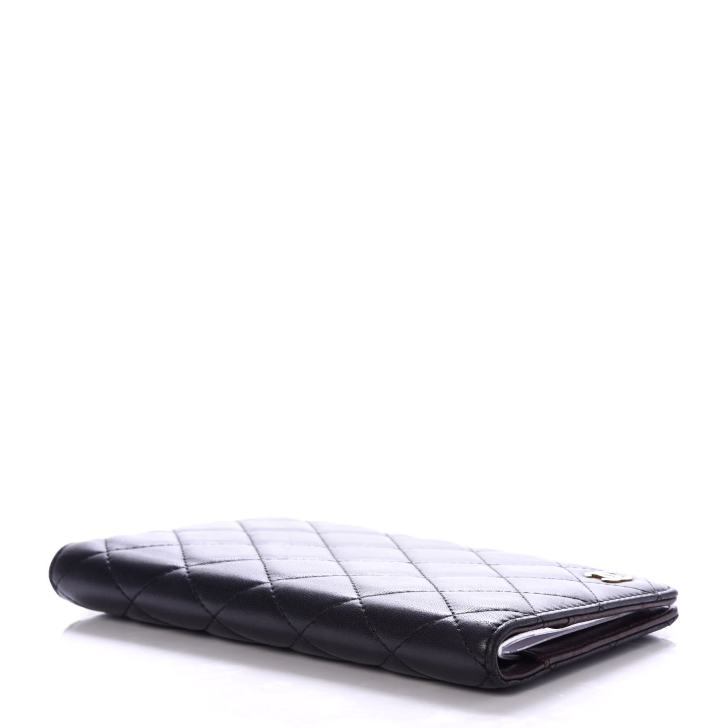 Lambskin Quilted Medium Agenda Cover Black