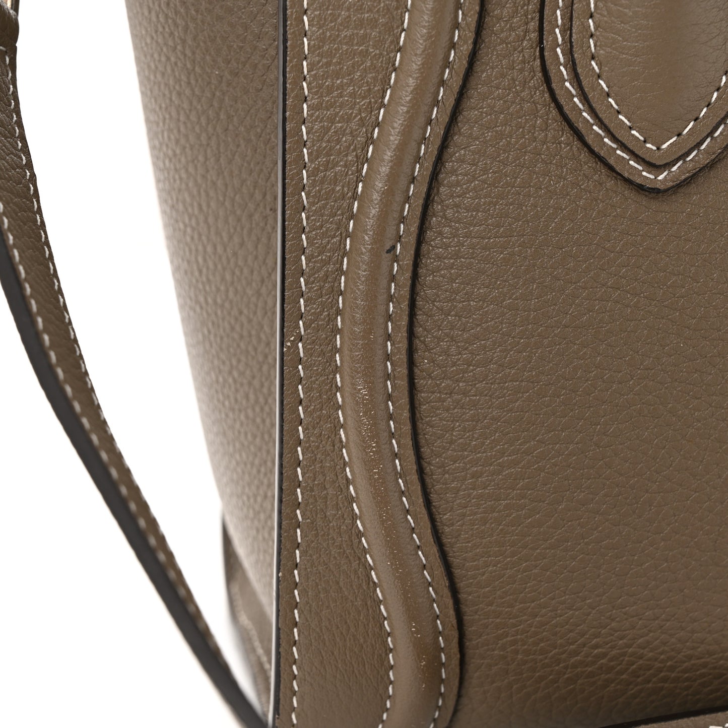 Drummed Calfskin Nano Luggage Souris