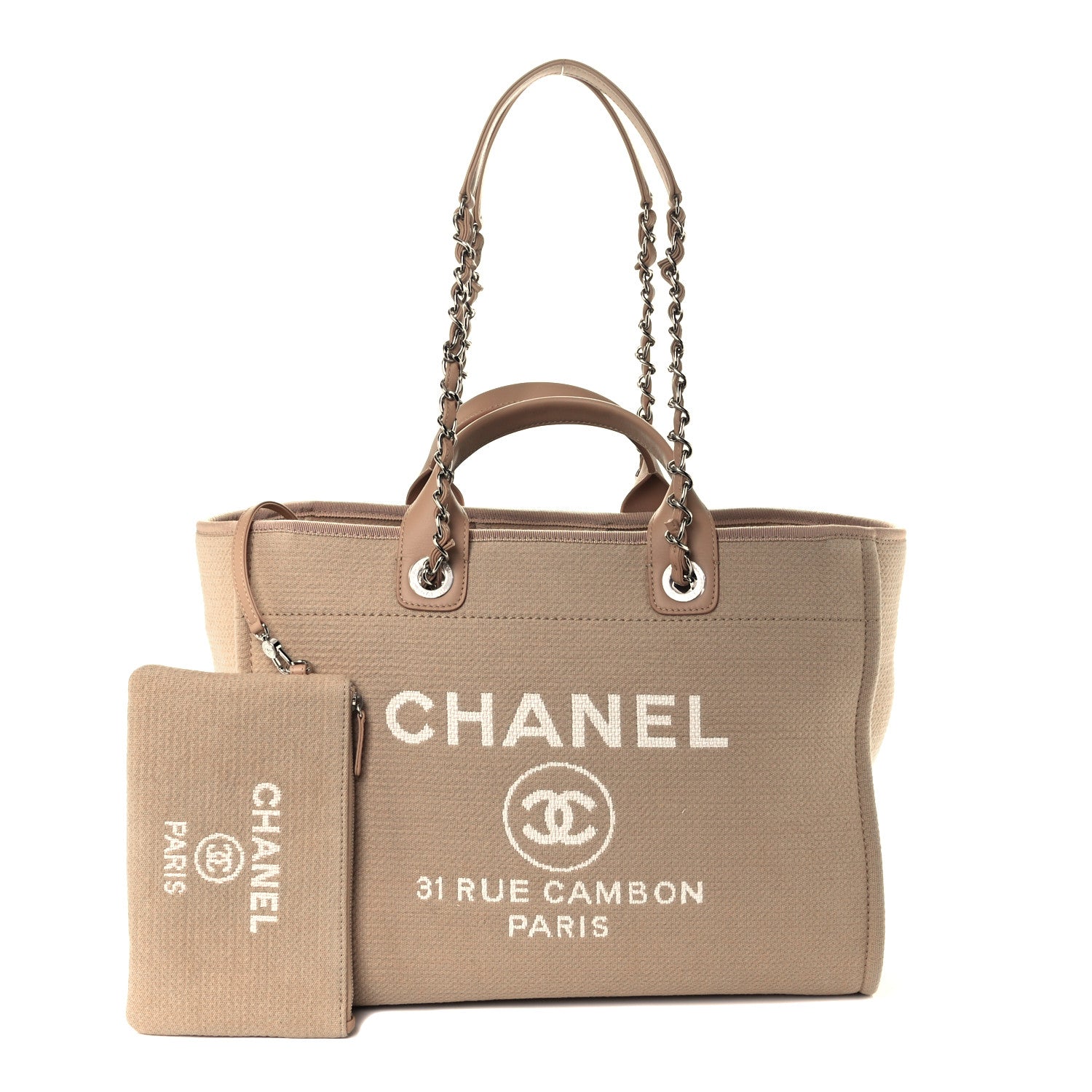 Chanel Mixed Fibers Medium Deauville Tote Beige 1 of 9