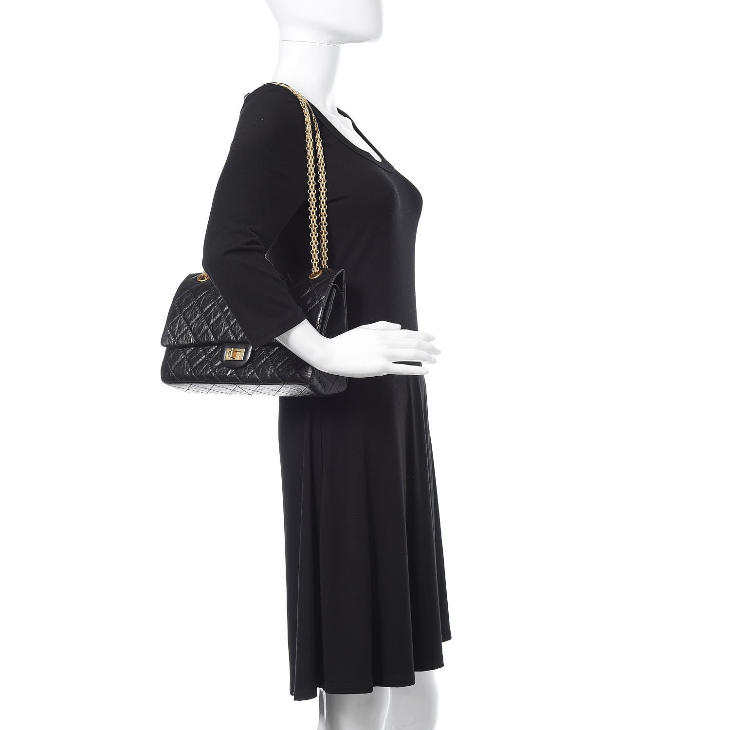 Chanel Aged Calfskin Quilted 2.55 Reissue 226 Flap Black 2 of 9