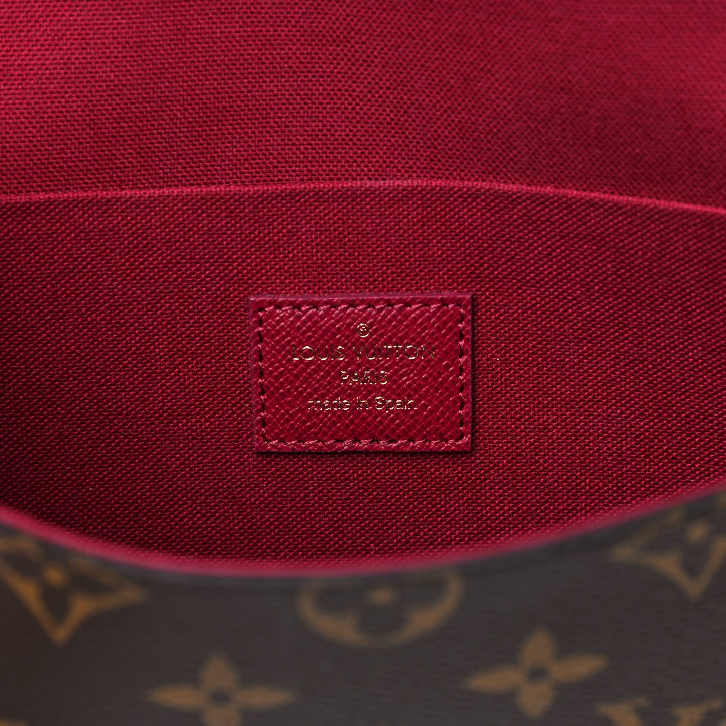 Monogram Pochette Felicie Chain Wallet Fuchsia