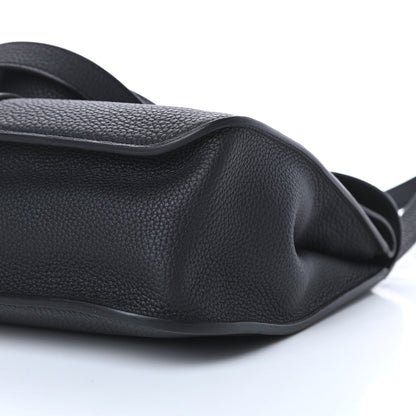 Hermes Taurillon Clemence Halzan 31 GM Black 12 of 15