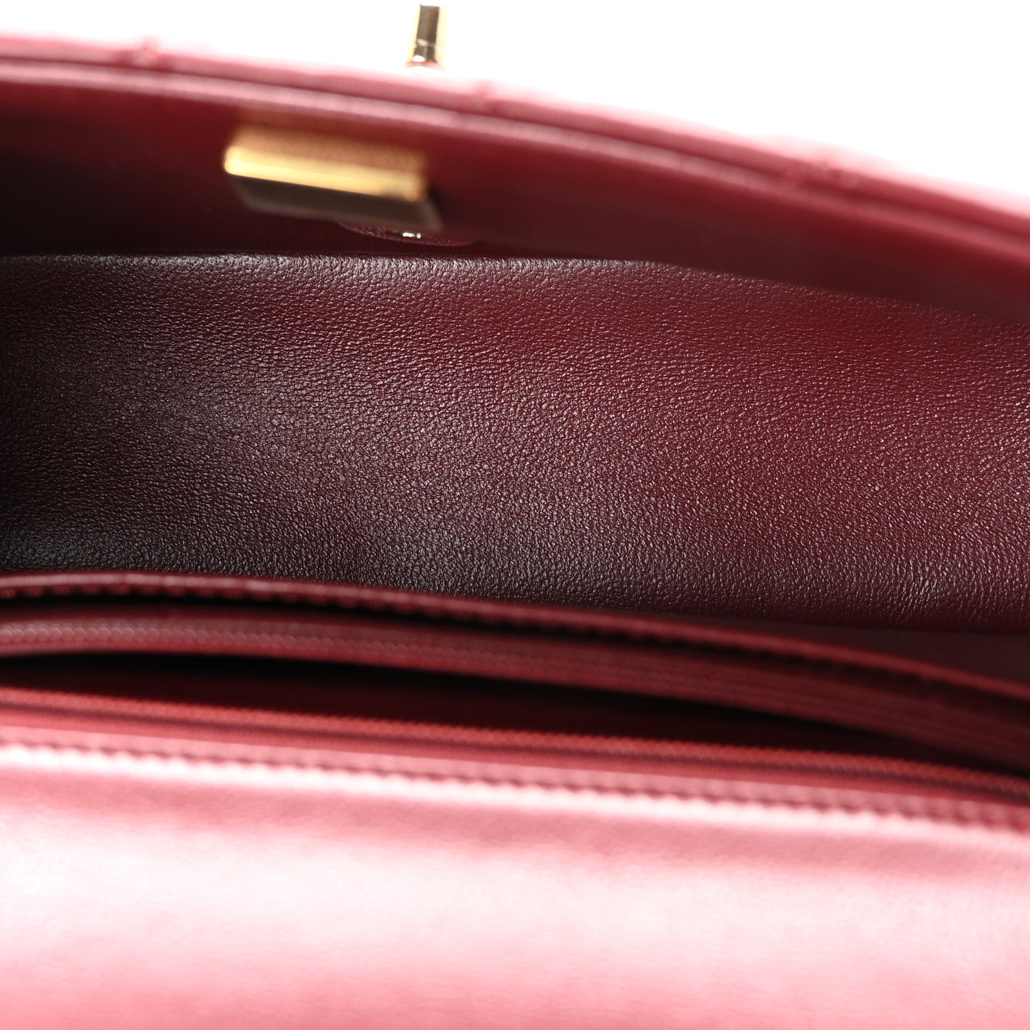 Chanel Lambskin Quilted Mini Rectangular Flap Burgundy 5 of 10