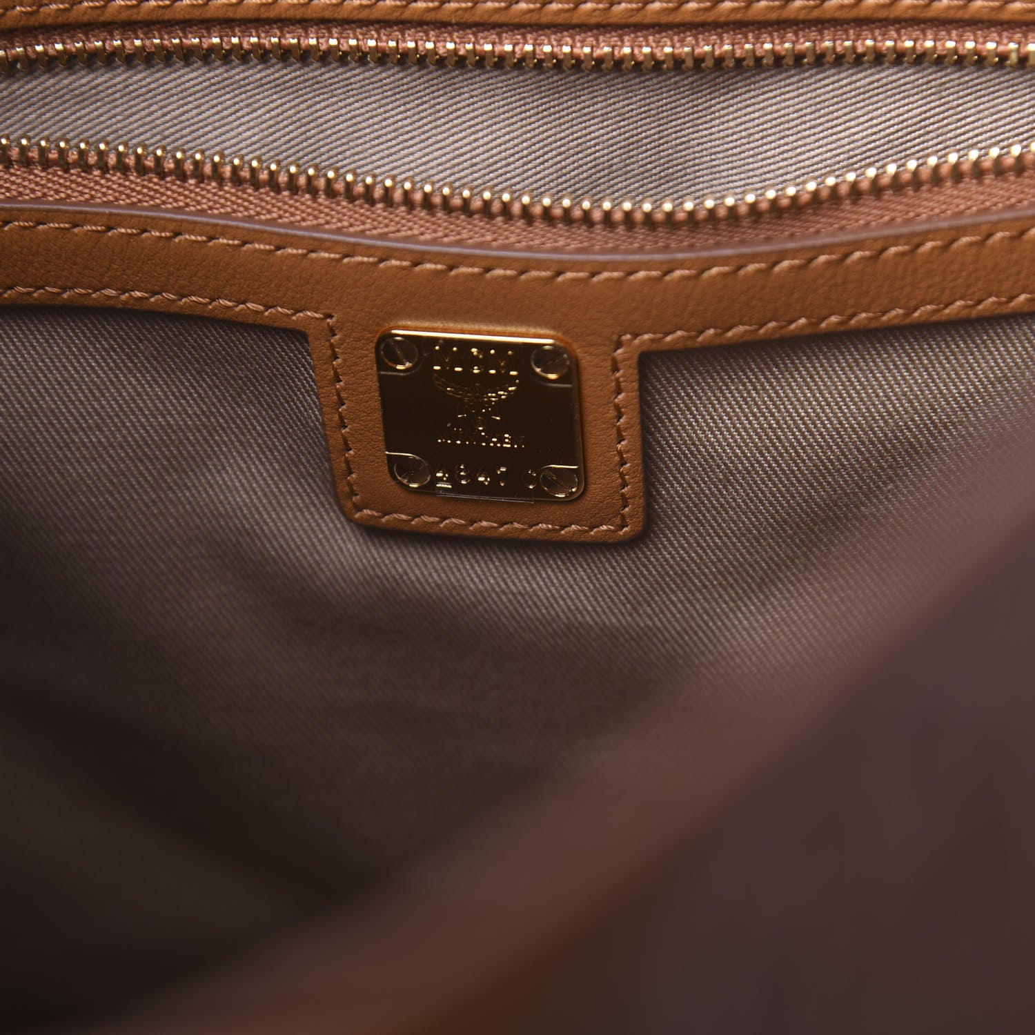 MCM Calfskin Ottomar Monogram Medium Klara Hobo Cognac 7 of 11