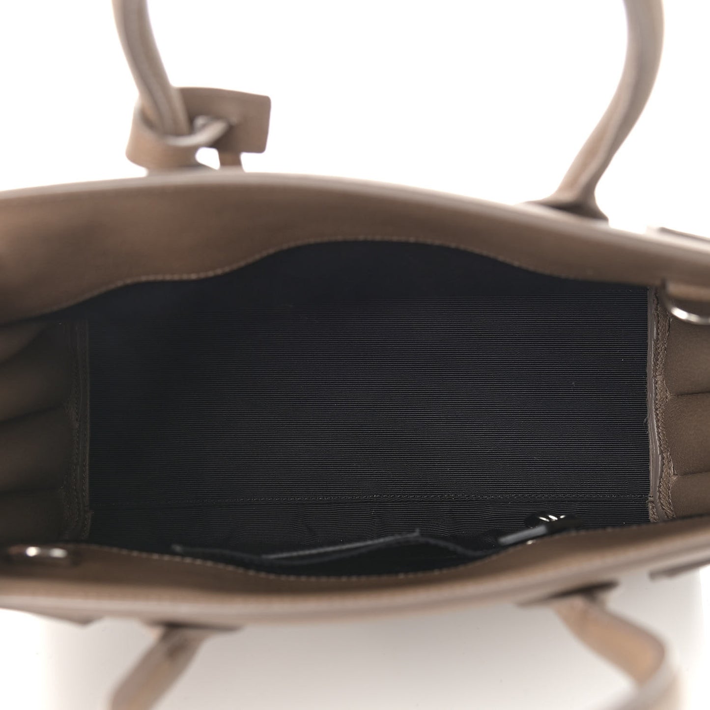 Grained Calfskin Small Sac De Jour Taupe