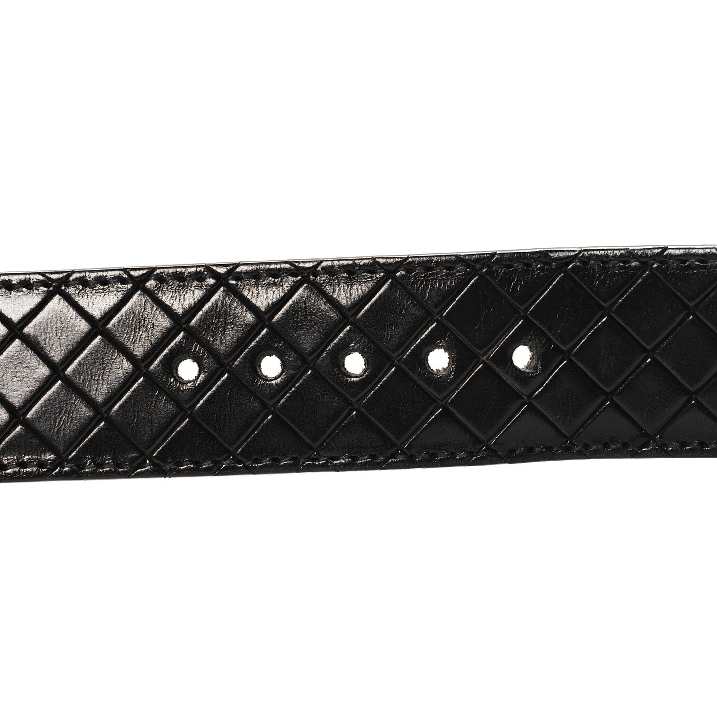 Nappa Intrecciato Dog Collar Black