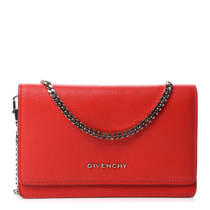 Givenchy Sugar Goatskin Pandora Chain Wallet Red 1 of 11