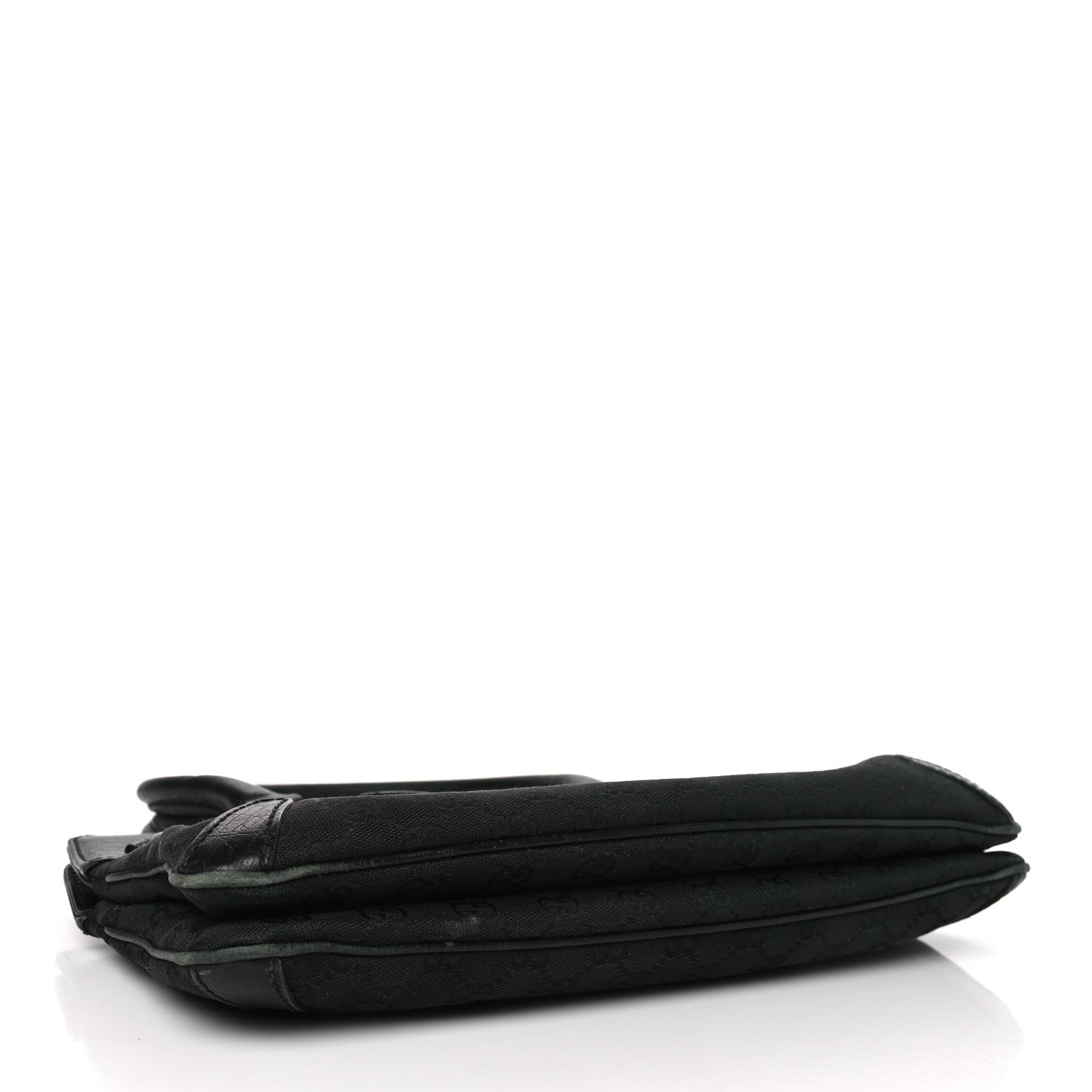 Gucci Monogram Horsebit Chain Flap Shoulder Bag Black 4 of 12