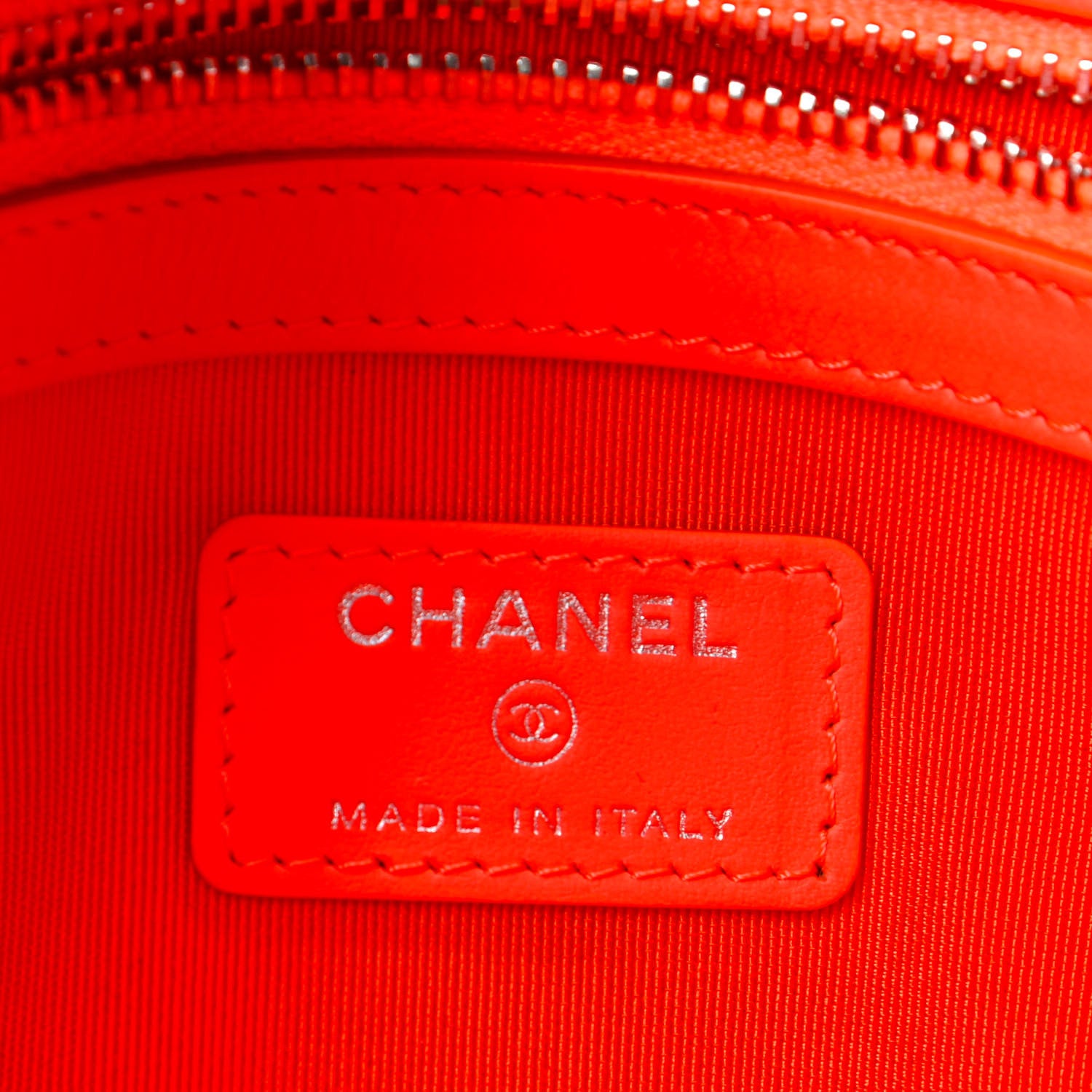 Chanel Goatskin Quilted Large Reissue Cosmetic Case Orange 6 of 7