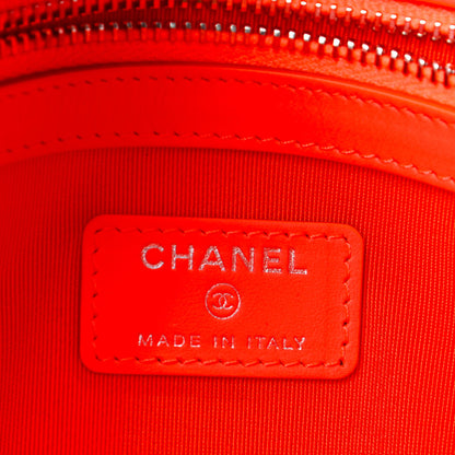 Chanel Goatskin Quilted Large Reissue Cosmetic Case Orange 6 of 7