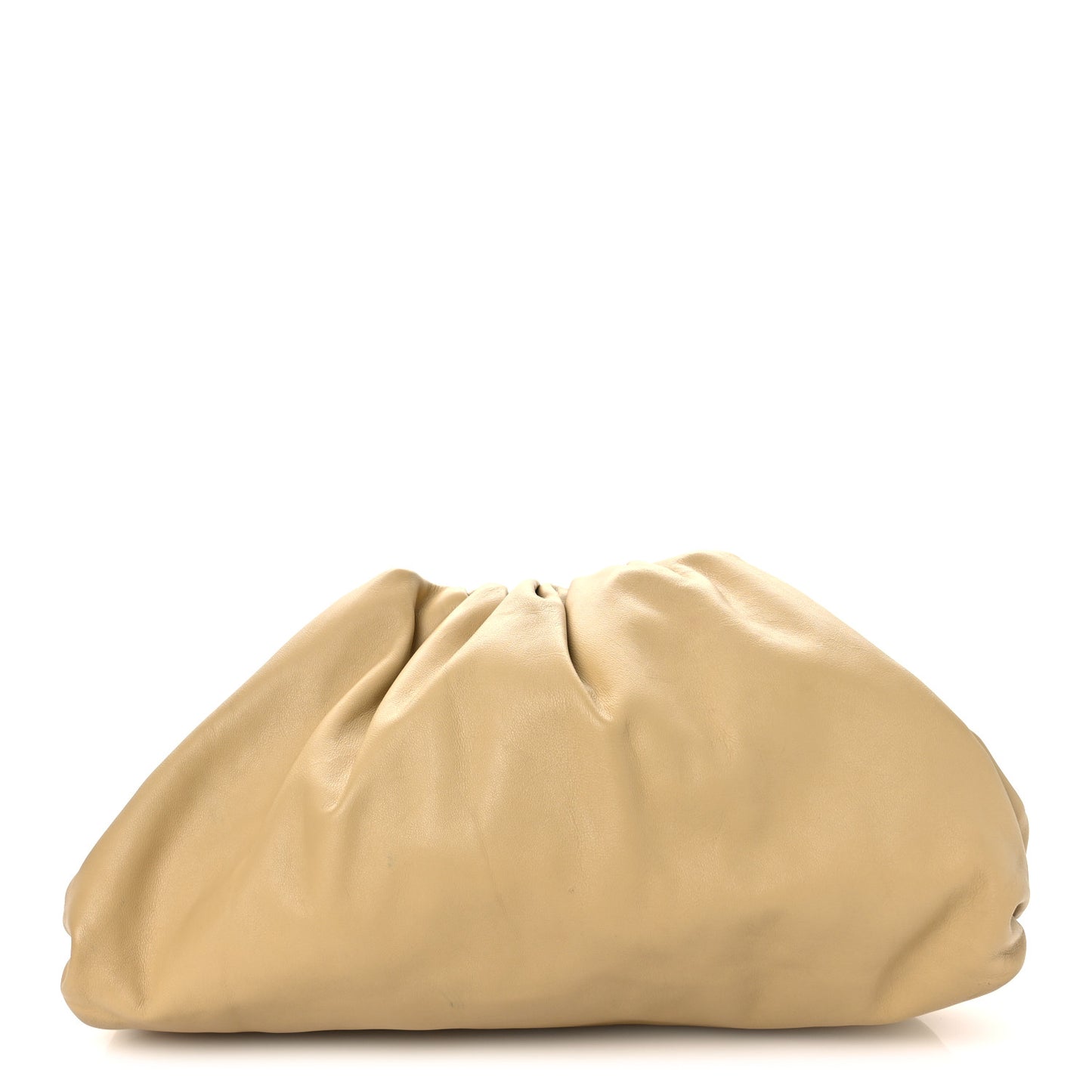 Smooth Butter Calf The Pouch Oversized Clutch Tapioca