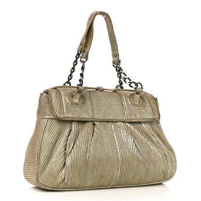 Fendi Metallic Corduroy B Bag Gold 2 of 10