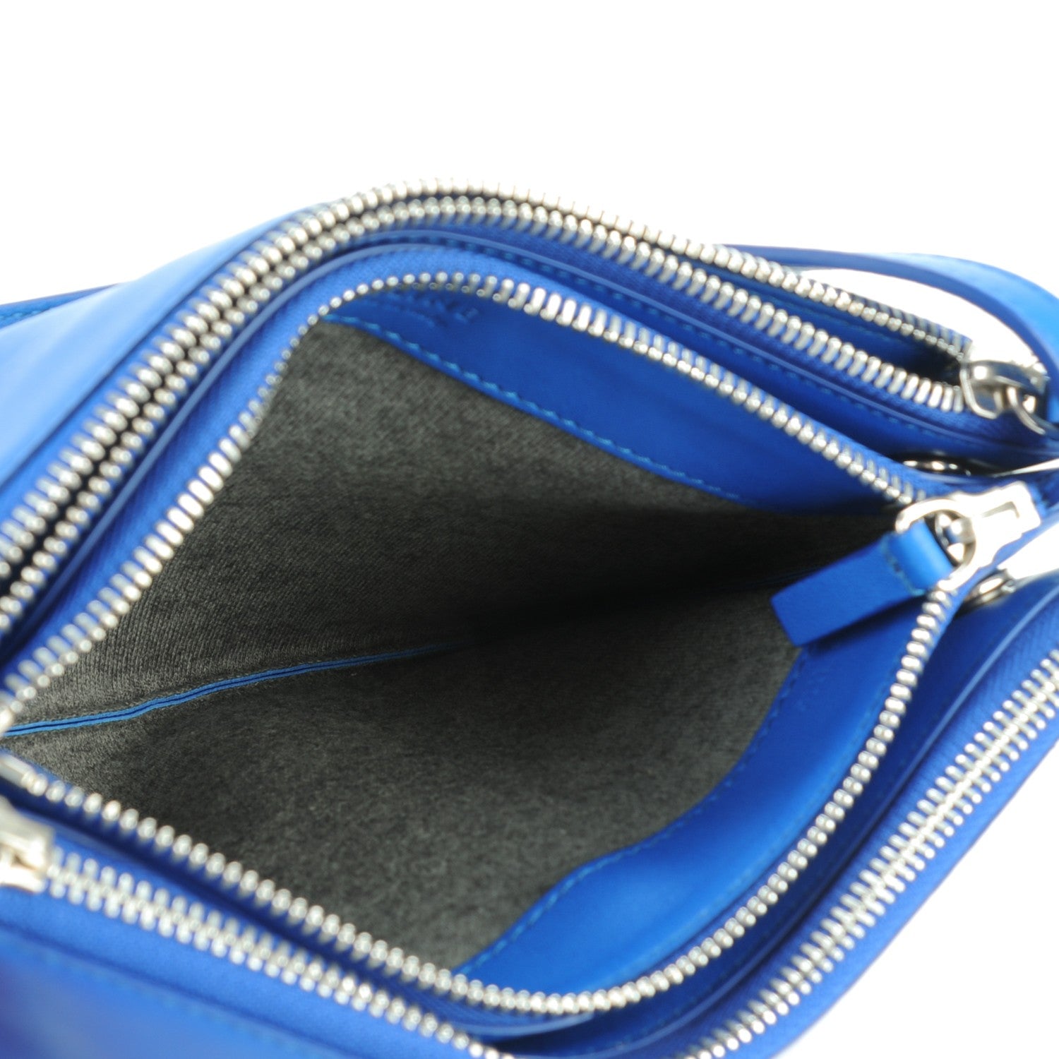 Celine Lambskin Small Trio Crossbody Bag Electric Blue 7 of 7