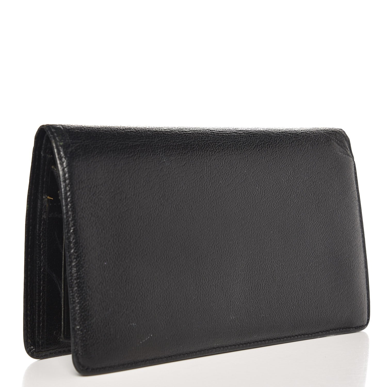 Chanel Goatskin Yen Wallet Black 3 of 13