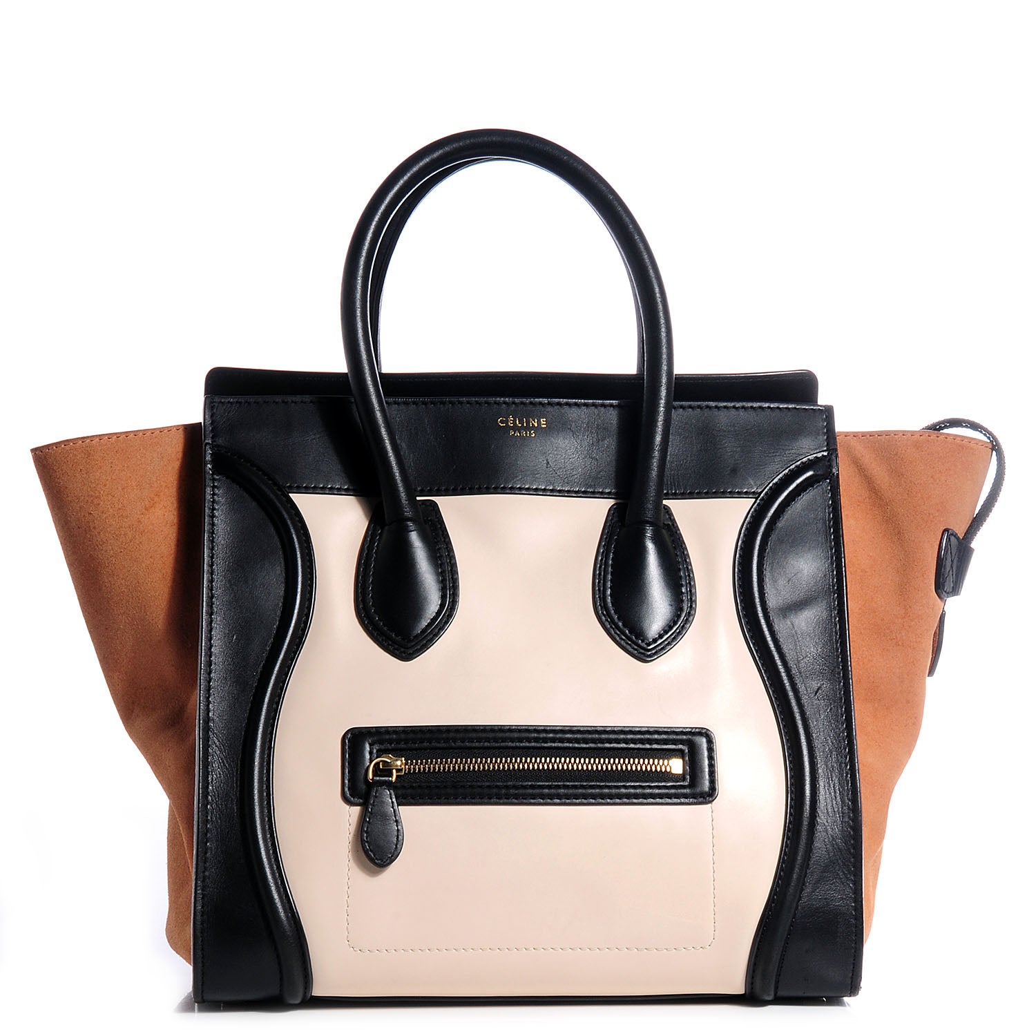 Celine Satin Calfskin Mini Tri-Color Luggage Beige 1 of 10
