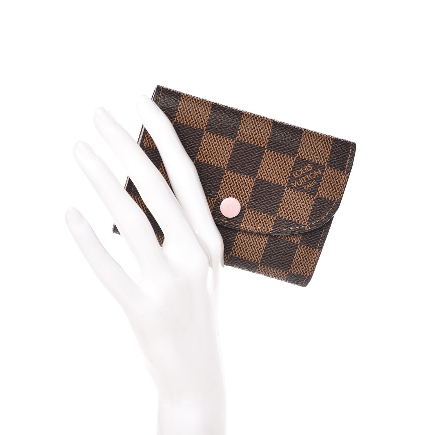 Louis Vuitton Damier Ebene Rosalie Coin Purse Rose Ballerine 2 of 10