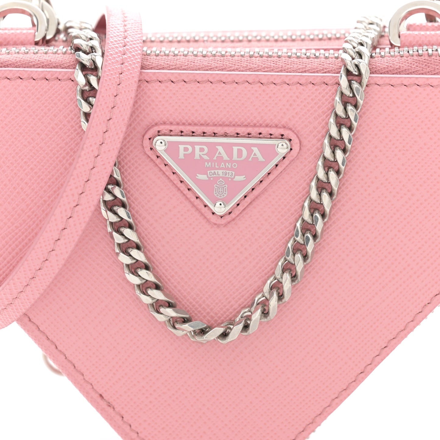 Saffiano Mini Triangle Crossbody Pouch Petalo