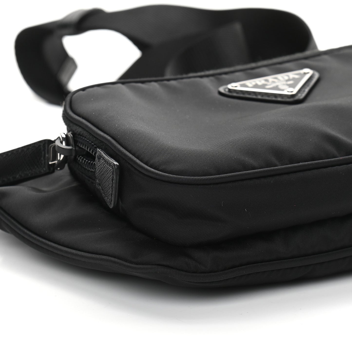 Tessuto Nylon Saffiano Belt Bag Black