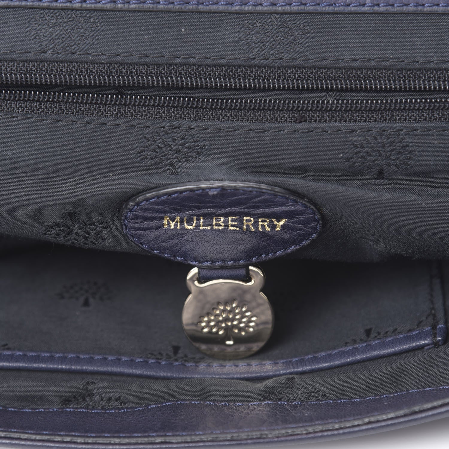 Mulberry Soft Grain Calfskin Oversized Tillie Satchel Nightshade Blue 6 of 15