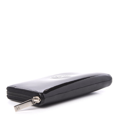 Chanel Patent Large Gusset CC Zip Wallet Black 4 of 9