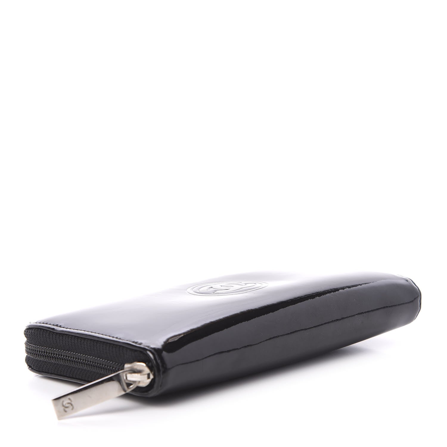Chanel Patent Large Gusset CC Zip Wallet Black 4 of 9
