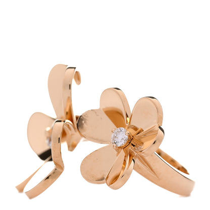 Van Cleef & Arpels 18K Yellow Gold Diamond Frivole Between The Finger Ring 52 6 4 of 6