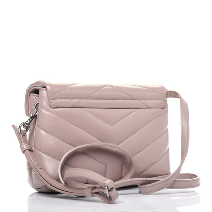 Saint Laurent Calfskin Y Quilted Monogram Toy Loulou Crossbody Bag Light Natural 3 of 21
