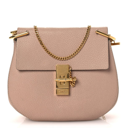 Chloe Grained Lambskin Drew Shoulder Bag Cement Pink 1 of 15