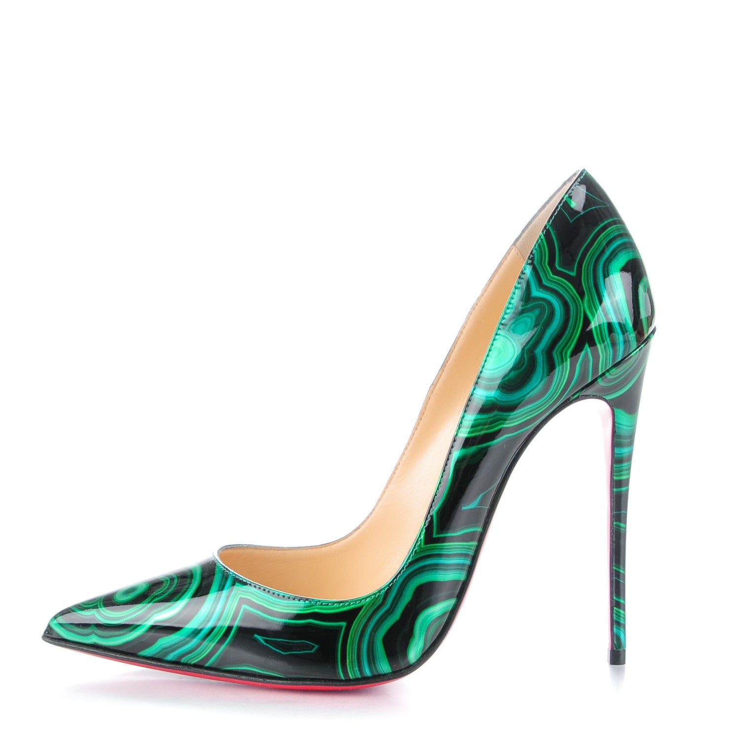 Christian Louboutin Patent Malachite So Kate 120 Pumps 37.5 Vert 1 of 7