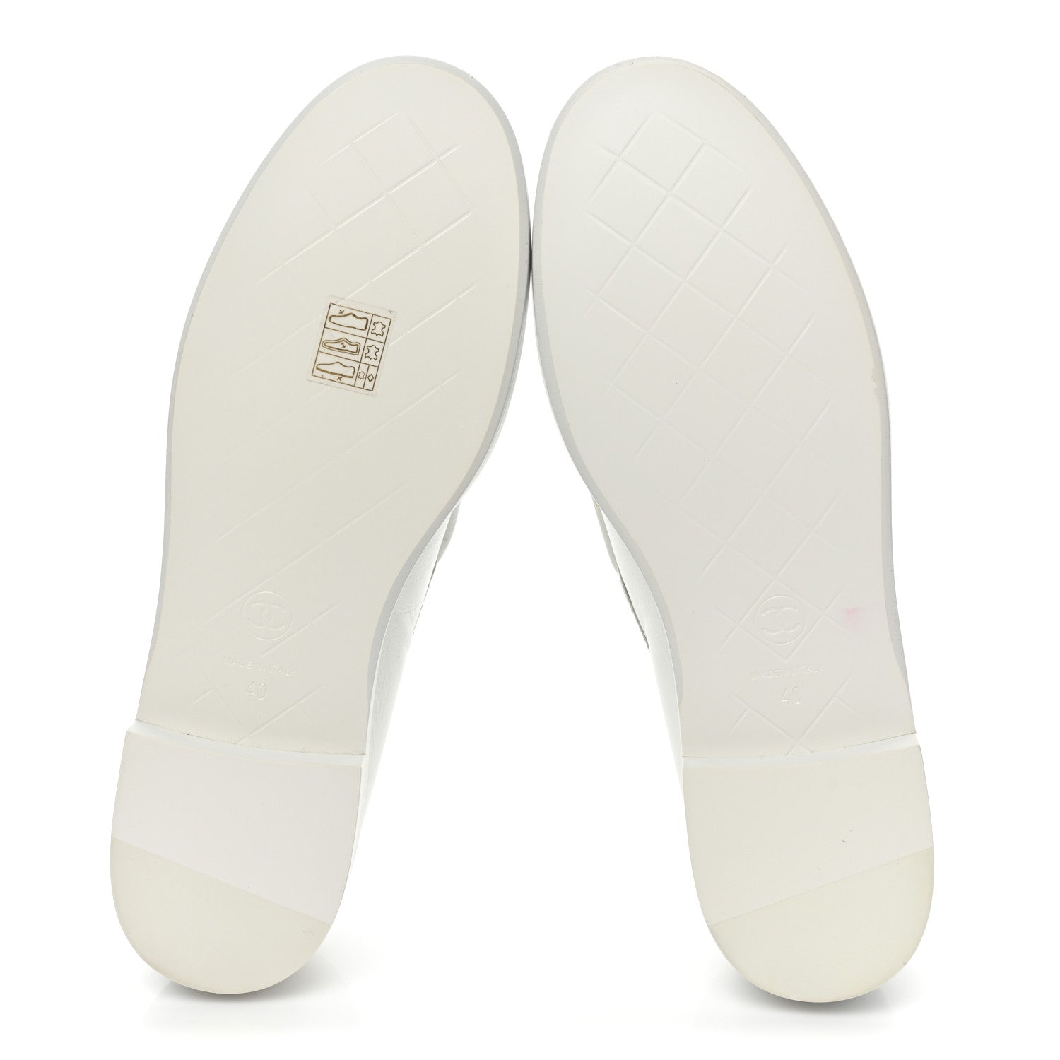 Chanel Shiny Lambskin Quilted CC Turnlock Loafers 40 White 5 of 12