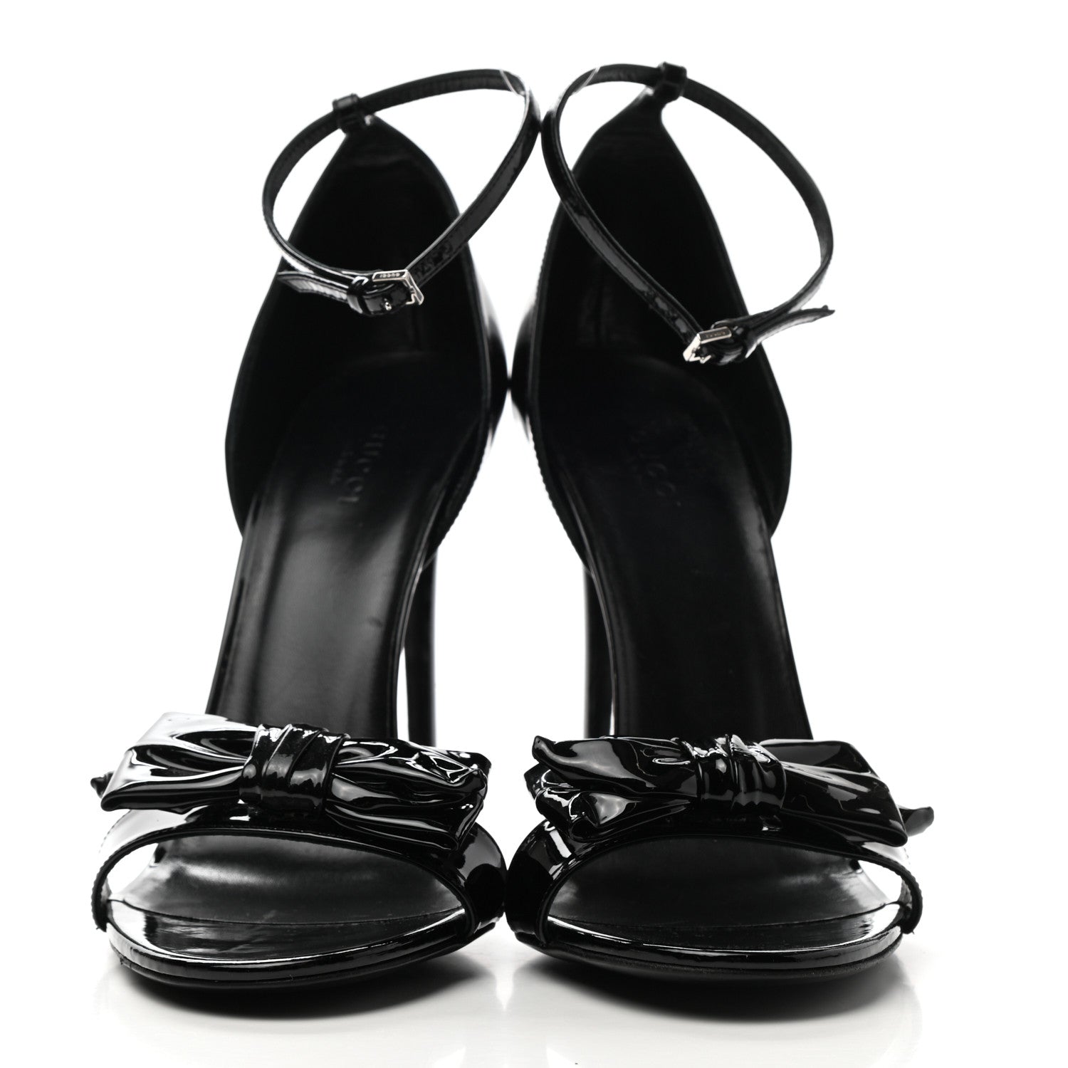 Gucci Vernice Crystal Bow Pumps 41.5 Black 2 of 8