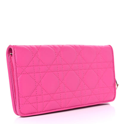Christian Dior Lambskin Cannage Lady Dior Wallet Organizer Rose Sorbet 3 of 10