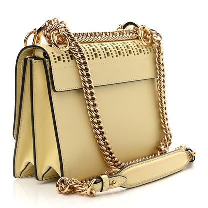 Fendi Vitello Grace Openwork Small Kan I Shoulder Bag Banana 4 of 11