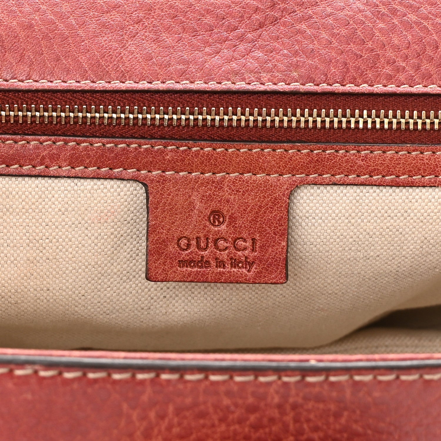 Gucci Calfskin Medium New Bamboo Top Handle Bag Red 6 of 13