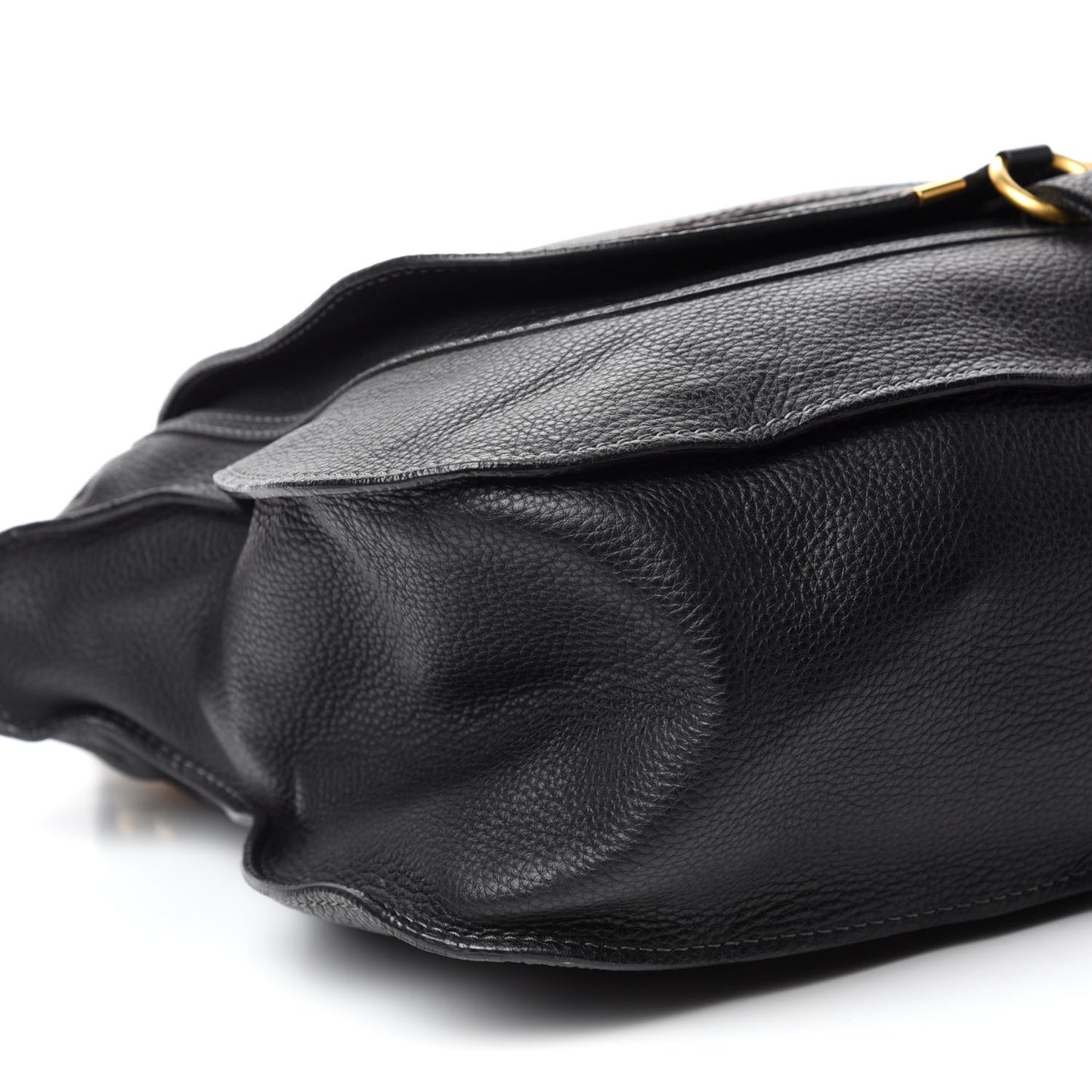 Calfskin Large Marcie Satchel Black