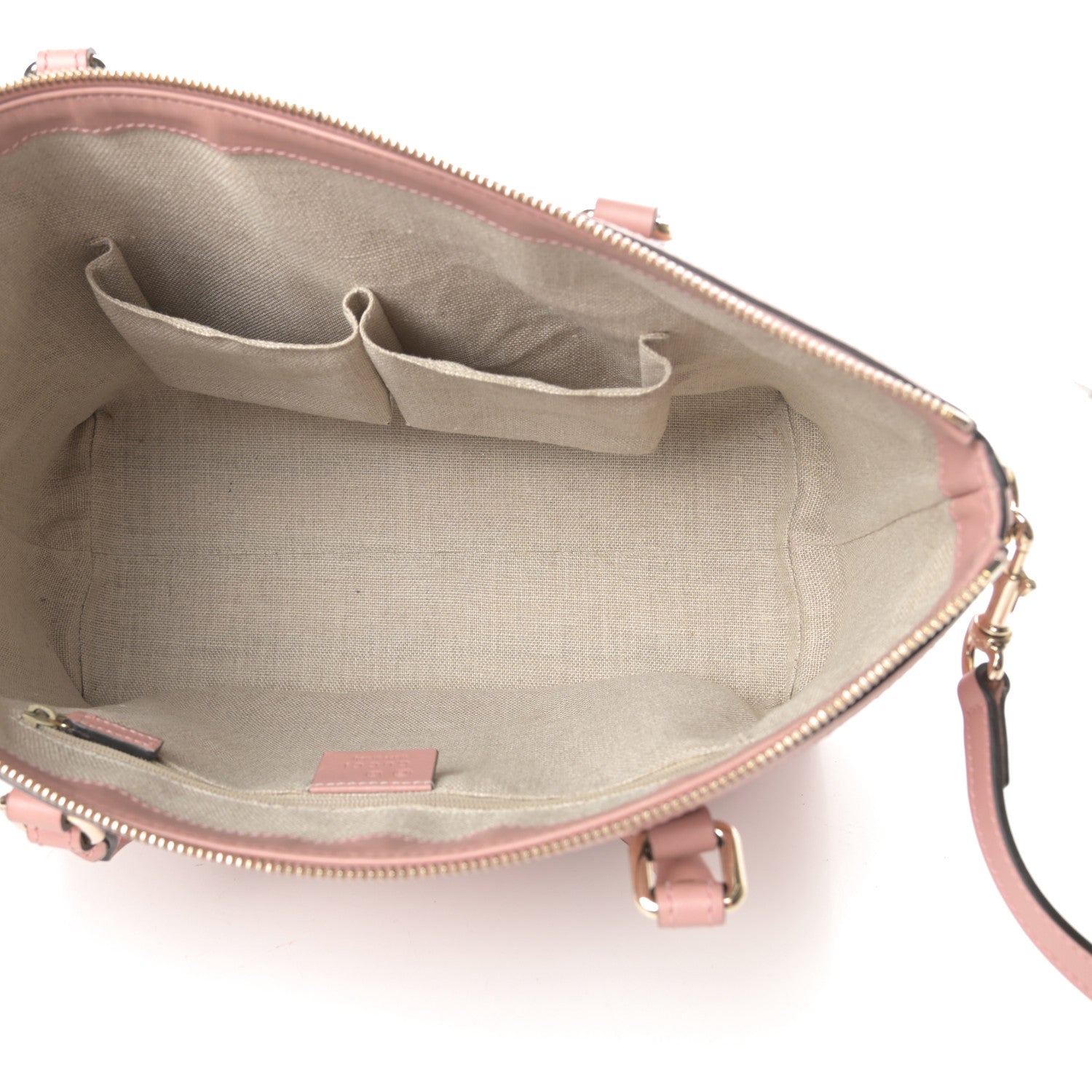 Gucci Soft Microguccissima Small Zippered Satchel Soft Pink 5 of 17