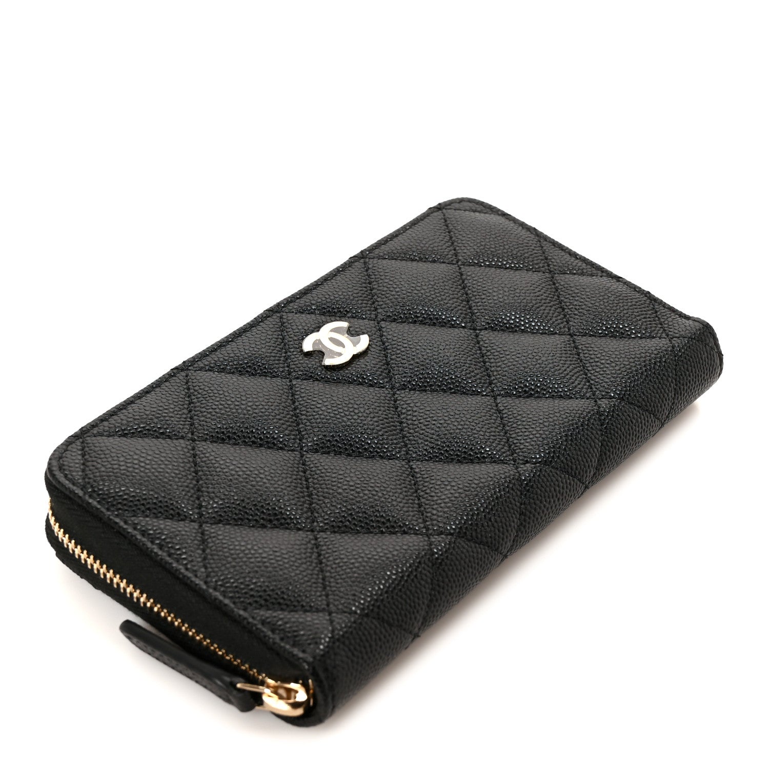 Chanel Caviar Quilted Medium Zip Around Wallet Black 4 of 9