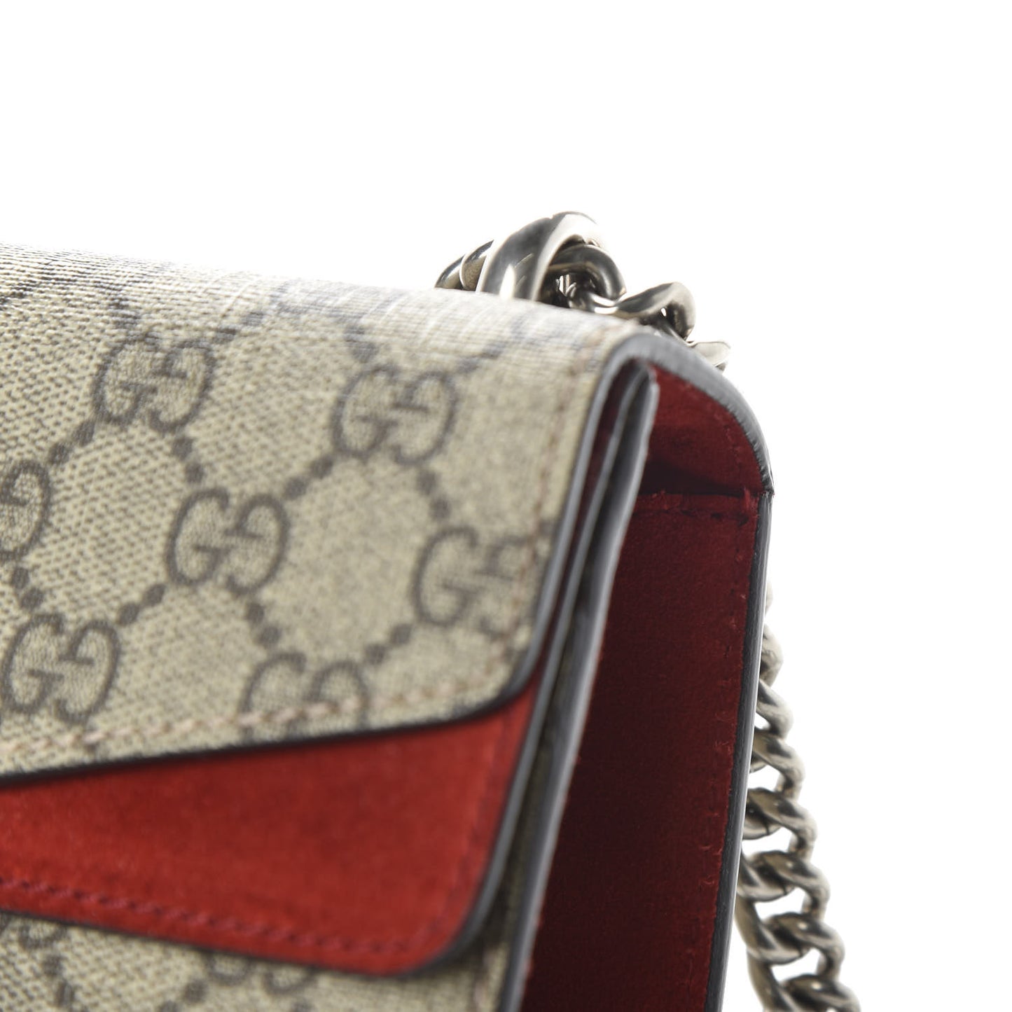 GG Supreme Monogram Mini Dionysus Shoulder Bag Hibiscus Red
