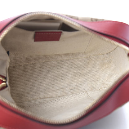 Gucci Monogram GG Supreme Web Small Webby Bee Shoulder Red 5 of 10