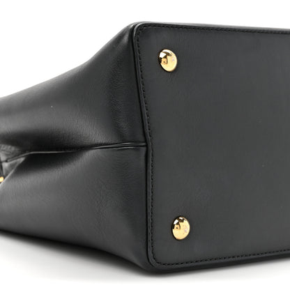 Fendi Vitello Dolce Century Petite 2Jours Tote Black Carbone 10 of 14
