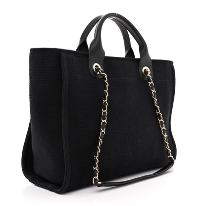 Chanel Mixed Fibers Small Deauville Tote Black 4 of 14