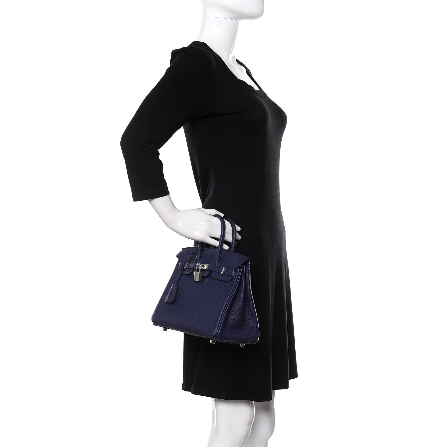 Hermes Togo Birkin 25 Bleu Encre 2 of 11