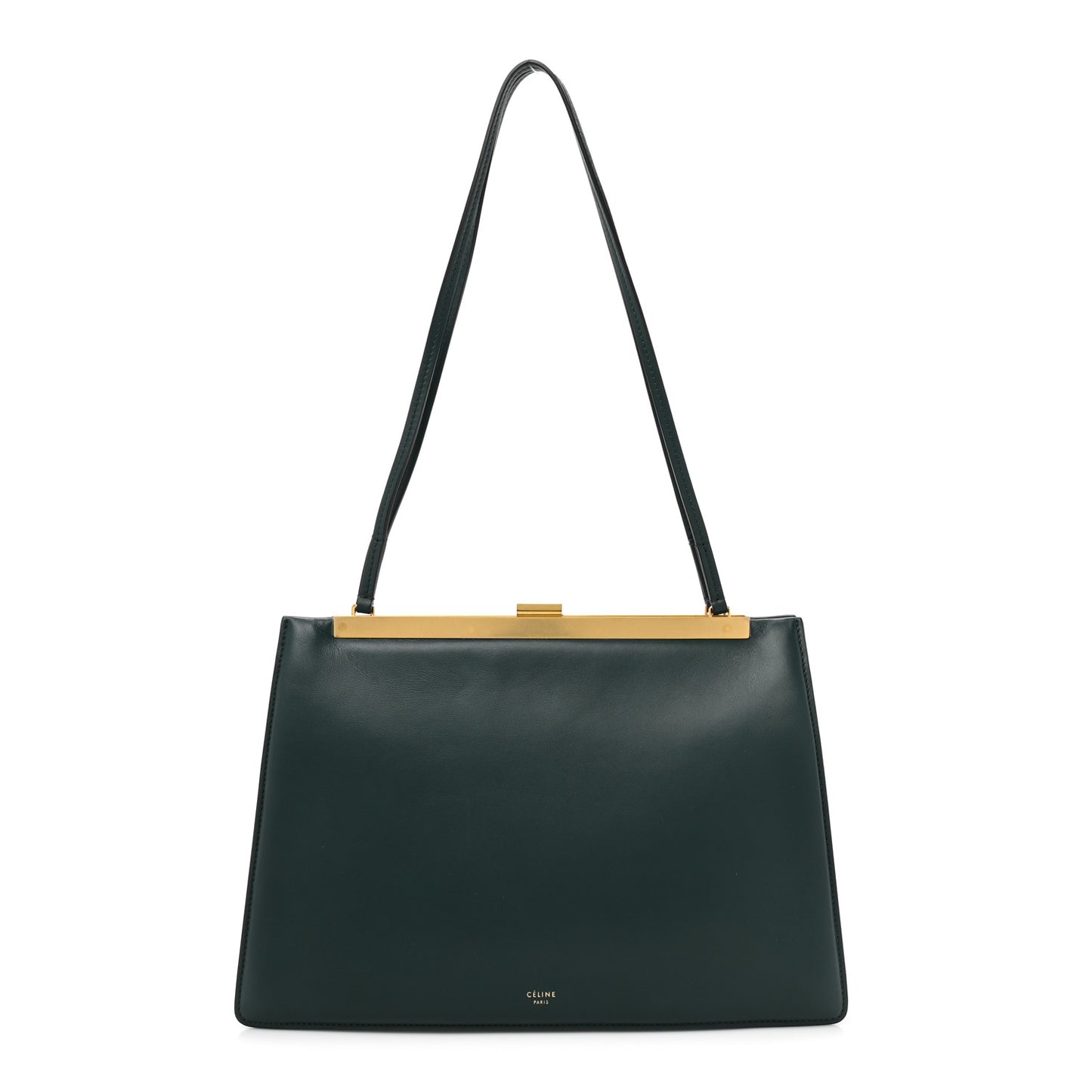 Smooth Calfskin Medium Clasp Shoulder Bag Amazone
