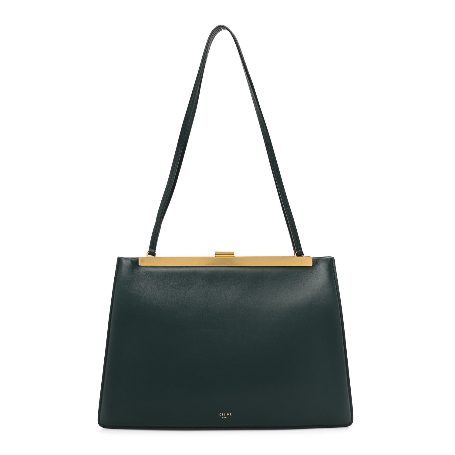 Celine Smooth Calfskin Medium Clasp Shoulder Bag Amazone 1 of 13
